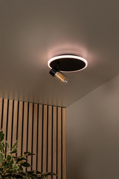 Lucide EVERINA - Flush ceiling light - Ø 23 cm - LED Dim. - CCT - 2200K/6500K - Black